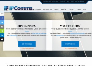 How ipcomms.net looks like on a tablet such as an iPad.