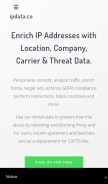 How ipdata.co looks like on a mobile device such as an iPhone.
