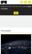 How ipe.com looks like on a mobile device such as an iPhone.
