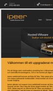 How ipeer.se looks like on a mobile device such as an iPhone.