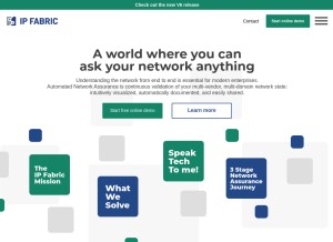 How ipfabric.io looks like on a tablet such as an iPad.