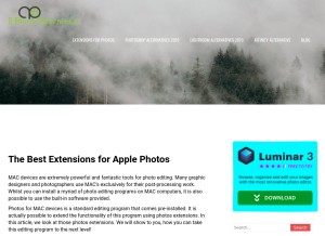 How iphotoalternative.com looks like on a tablet such as an iPad.