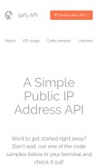 How ipify.org looks like on a mobile device such as an iPhone.
