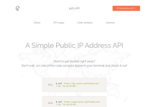 How ipify.org looks like on a tablet such as an iPad.