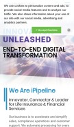 How ipipeline.com looks like on a mobile device such as an iPhone.