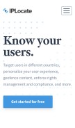 How iplocate.io looks like on a mobile device such as an iPhone.