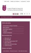 How ipn.mx looks like on a mobile device such as an iPhone.
