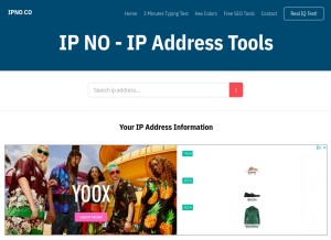 How ipno.co looks like on a tablet such as an iPad.