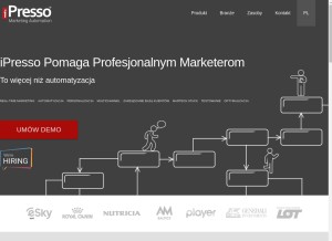 How ipresso.pl looks like on a tablet such as an iPad.
