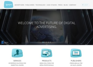 How iprom.net looks like on a tablet such as an iPad.