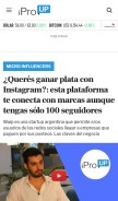 How iproup.com looks like on a mobile device such as an iPhone.