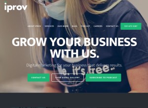 How iprovonline.com looks like on a tablet such as an iPad.