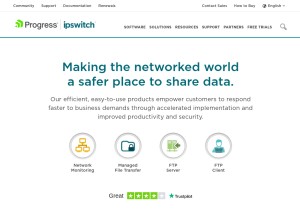 How ipswitch.com looks like on a tablet such as an iPad.