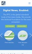 How iptc.org looks like on a mobile device such as an iPhone.