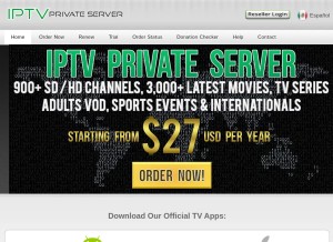 How iptvprivateserver.tv looks like on a tablet such as an iPad.