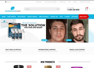 How ipumpshop.com looks like on a tablet such as an iPad.
