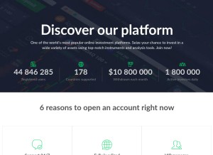 How iqbroker.co looks like on a tablet such as an iPad.