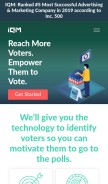 How iqm.com looks like on a mobile device such as an iPhone.
