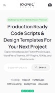 How iqonic.design looks like on a mobile device such as an iPhone.