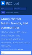 How irccloud.com looks like on a mobile device such as an iPhone.