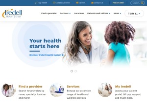 How iredellhealth.org looks like on a tablet such as an iPad.