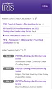 How iris.edu looks like on a mobile device such as an iPhone.