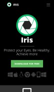 How iristech.co looks like on a mobile device such as an iPhone.