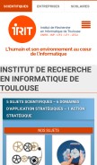 How irit.fr looks like on a mobile device such as an iPhone.
