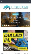 How irunfar.com looks like on a mobile device such as an iPhone.