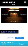 How irvingplaza.com looks like on a mobile device such as an iPhone.