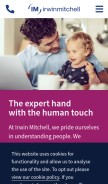 How irwinmitchell.com looks like on a mobile device such as an iPhone.