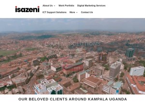 How isazeni.com looks like on a tablet such as an iPad.