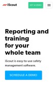 How iscout.com looks like on a mobile device such as an iPhone.