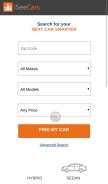 How iseecars.com looks like on a mobile device such as an iPhone.