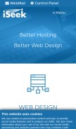How iseek.host looks like on a mobile device such as an iPhone.