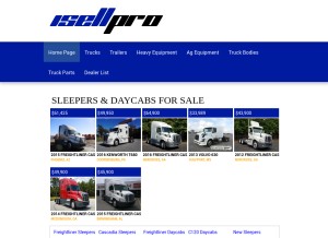 How isellpro.com looks like on a tablet such as an iPad.