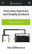 How isenselabs.com looks like on a mobile device such as an iPhone.