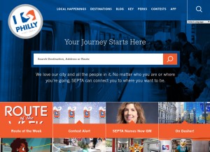 How iseptaphilly.com looks like on a tablet such as an iPad.