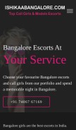 How ishikaabangalore.com looks like on a mobile device such as an iPhone.