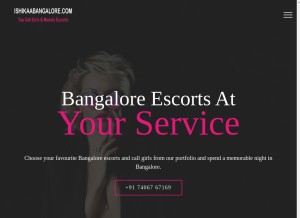 How ishikaabangalore.com looks like on a tablet such as an iPad.