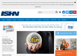 How ishn.com looks like on a tablet such as an iPad.