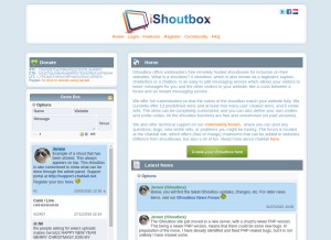 How ishoutbox.com looks like on a tablet such as an iPad.