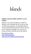 How islands.com looks like on a mobile device such as an iPhone.