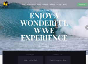 How islandtimesimeulue-surf.com looks like on a tablet such as an iPad.