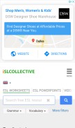 How islcollective.com looks like on a mobile device such as an iPhone.