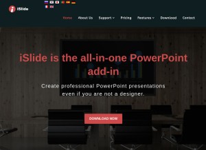 How islide-powerpoint.com looks like on a tablet such as an iPad.