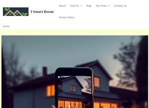 How ismartroom.com looks like on a tablet such as an iPad.