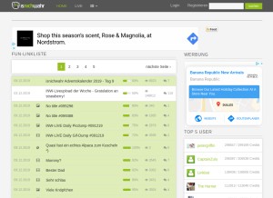 How isnichwahr.de looks like on a tablet such as an iPad.
