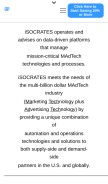 How isocrates.com looks like on a mobile device such as an iPhone.