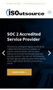 How isoutsource.com looks like on a mobile device such as an iPhone.
